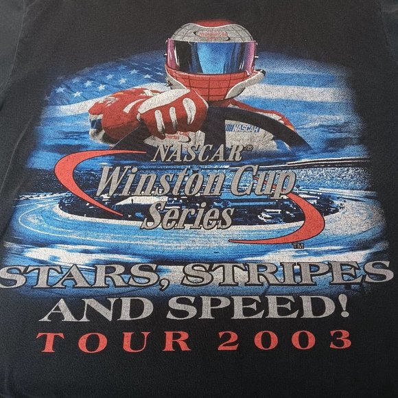 Vtg NASCAR Winston Cup Series Stars Stripes Speed Tour 2003 Large T Shirt Race - Picture 2 of 13
